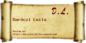 Daróczi Leila névjegykártya